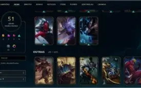 Conta de lol plat v quase full champ e +50 skins