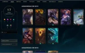 3 contas de lol, uma platina e as outras duas lv 30 e lv 40