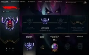 Conta diamond 2 com 75% de winrate