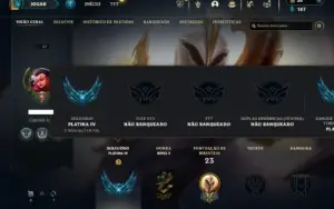 Platina 4 com 40 Champs e 6 Skins + 2 Fragmentos