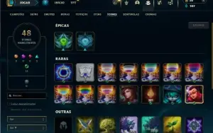 Platina 4 com 40 Champs e 6 Skins + 2 Fragmentos