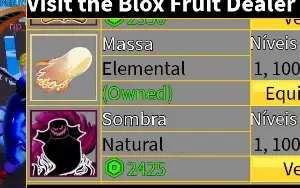 Conta Blox Fruits Top Kitsune e Dough perm