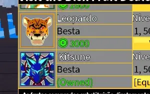 Conta Blox Fruits Top Kitsune e Dough perm