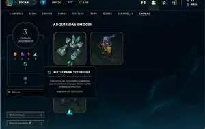 Conta unranked com 144 Champs e 91 Skins
