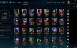 CONTA PLATINA 3, 27 SKINS, RUNADA, 5 CROMAS, MRR ALTO.