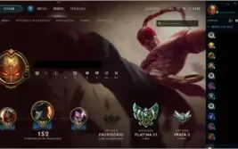 CONTA PLATINA 3, 27 SKINS, RUNADA, 5 CROMAS, MRR ALTO.