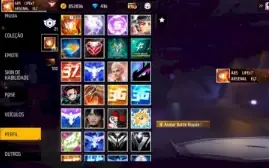 Conta de free fire super gemada