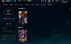 Unranked com 150 Champs e 97 Skins ( MAIN ADC )