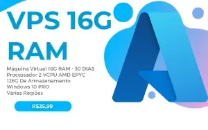 VPS Azure 16G RAM - 30 Dias