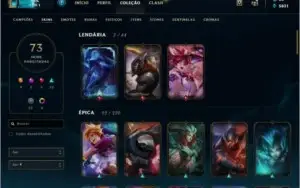 CONTA PLATINA IV - VARIAS SKINS