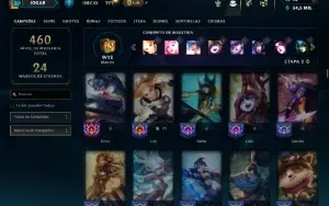 Unranked com TODOS os champs e 182 Skins ( MAIN SUP )