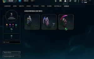 Unranked com 9 Skins e 9 Champs + 30 Fragmentos