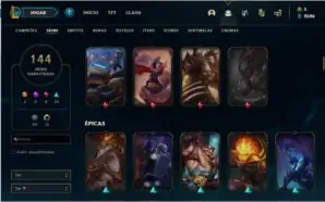 Conta Prata 2 144 skins