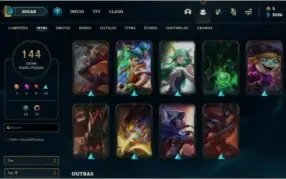 Conta Prata 2 144 skins