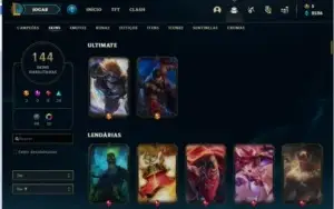 Conta Prata 2 144 skins