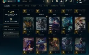 Platina 2 com 50 Champs e 6 Skins + 29 Espolios