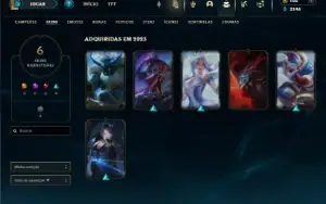 Platina 2 com 50 Champs e 6 Skins + 29 Espolios