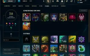 Platina 2 com 50 Champs e 6 Skins + 29 Espolios