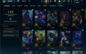 Platina 2 com 50 Champs e 6 Skins + 29 Espolios