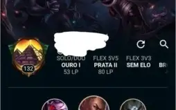 Gold 1, muitas skins, vitoriosas, lendárias e ultimate