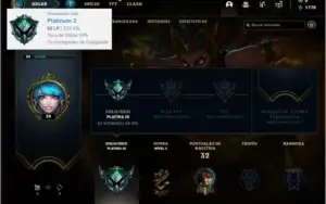 Conta platina 3 sem email verificado com 4 skins e 28 champs