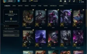 Conta platina 3 sem email verificado com 4 skins e 28 champs