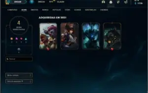 Conta platina 3 sem email verificado com 4 skins e 28 champs