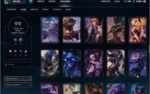 Conta League of Legends varias skins muitos champs Platina V