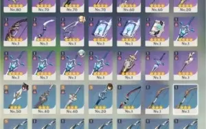 Conta AR 46 + Itto, Ayaka, Xiao e Zhongli + Benção da Lua