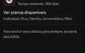Conta spotify 1 ano