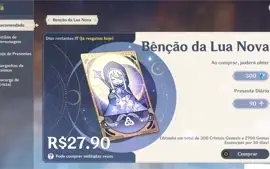 CONTA GENSHIN IMPACT, CHILDE, ZHONGLI, KAZUHA, BENÇÃO