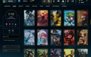 Prata 1 com 150 Champs e 110 Skins + 3 Espolios