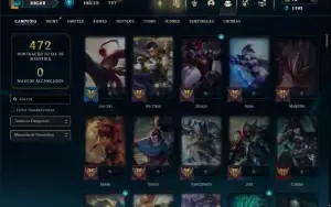 Prata 1 com 150 Champs e 110 Skins + 3 Espolios