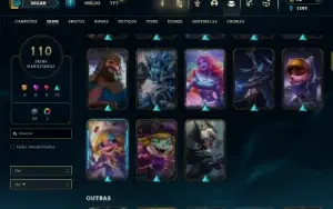 Prata 1 com 150 Champs e 110 Skins + 3 Espolios