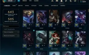 Conta Unranked com TODOS os champs e 226 Skins + 60 Cromas