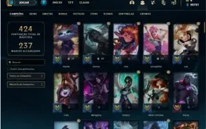 Conta bronze 2 com 110 Champs e 160 Skins + 3 Prestigios