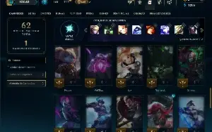Unranked com 45 Champs e 9 Skins