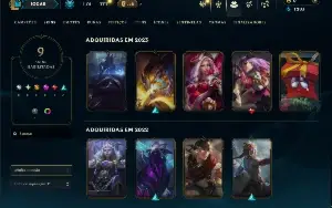 Unranked com 45 Champs e 9 Skins