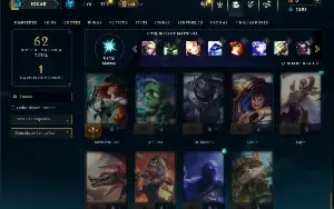 Unranked com 45 Champs e 9 Skins