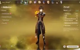 GENSHIN IMPACT 6 X 5 ESTRELAS 4X5 ARMAS 22 PERSONAGENS AR36