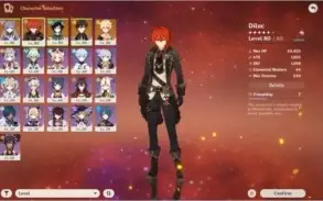 Genshin Impact Diluc, Venti, Keqing, Zhongli