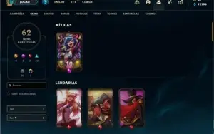 Conta bronze 1 com 101 Champs e 62 Skins