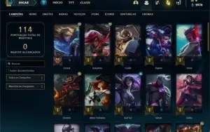 Conta Bronze 1 com 41 Champs e 6 Skins + 1 Fragmento