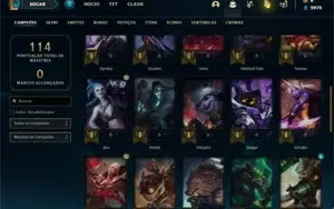 Conta Bronze 1 com 41 Champs e 6 Skins + 1 Fragmento