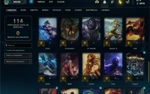 Conta Bronze 1 com 41 Champs e 6 Skins + 1 Fragmento