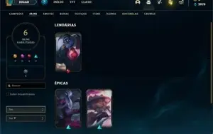 Conta Bronze 1 com 41 Champs e 6 Skins + 1 Fragmento