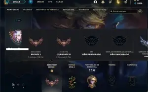 Conta Bronze 1 com 41 Champs e 6 Skins + 1 Fragmento