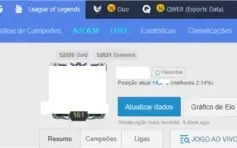 Conta LoL Diamond 4 MMR alto,skins,champs