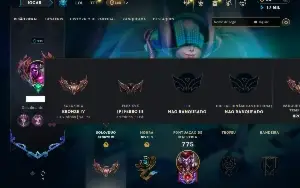 Bronze 4 com TODOS os champs e 114 Skins ( Nivel 440 )
