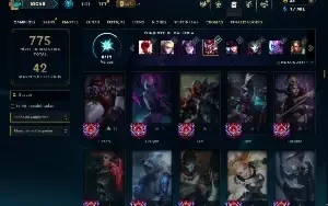 Bronze 4 com TODOS os champs e 114 Skins ( Nivel 440 )